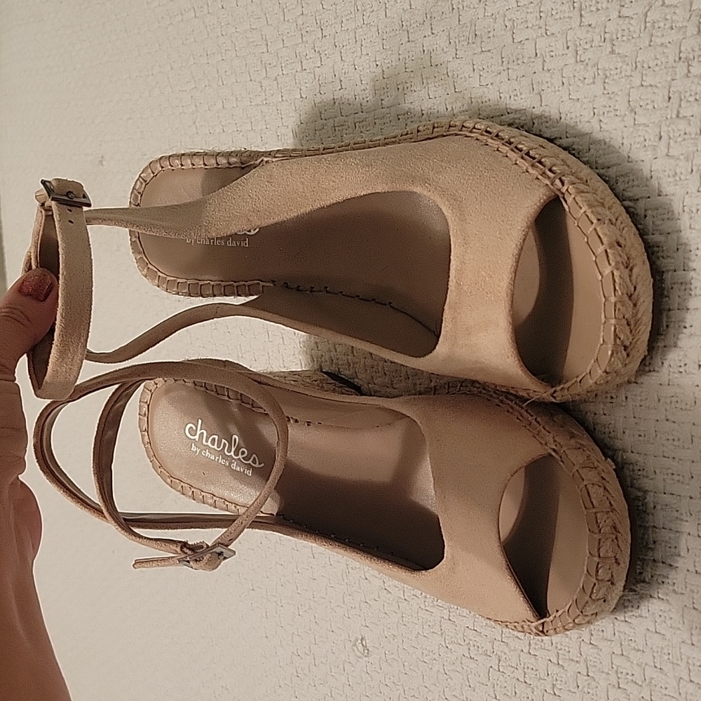 Charles by Charles David Nude Wedges New w/No tags Size 9M